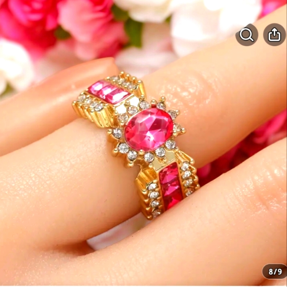 COPY - Elegant Pink Zirconia Engagement Ring